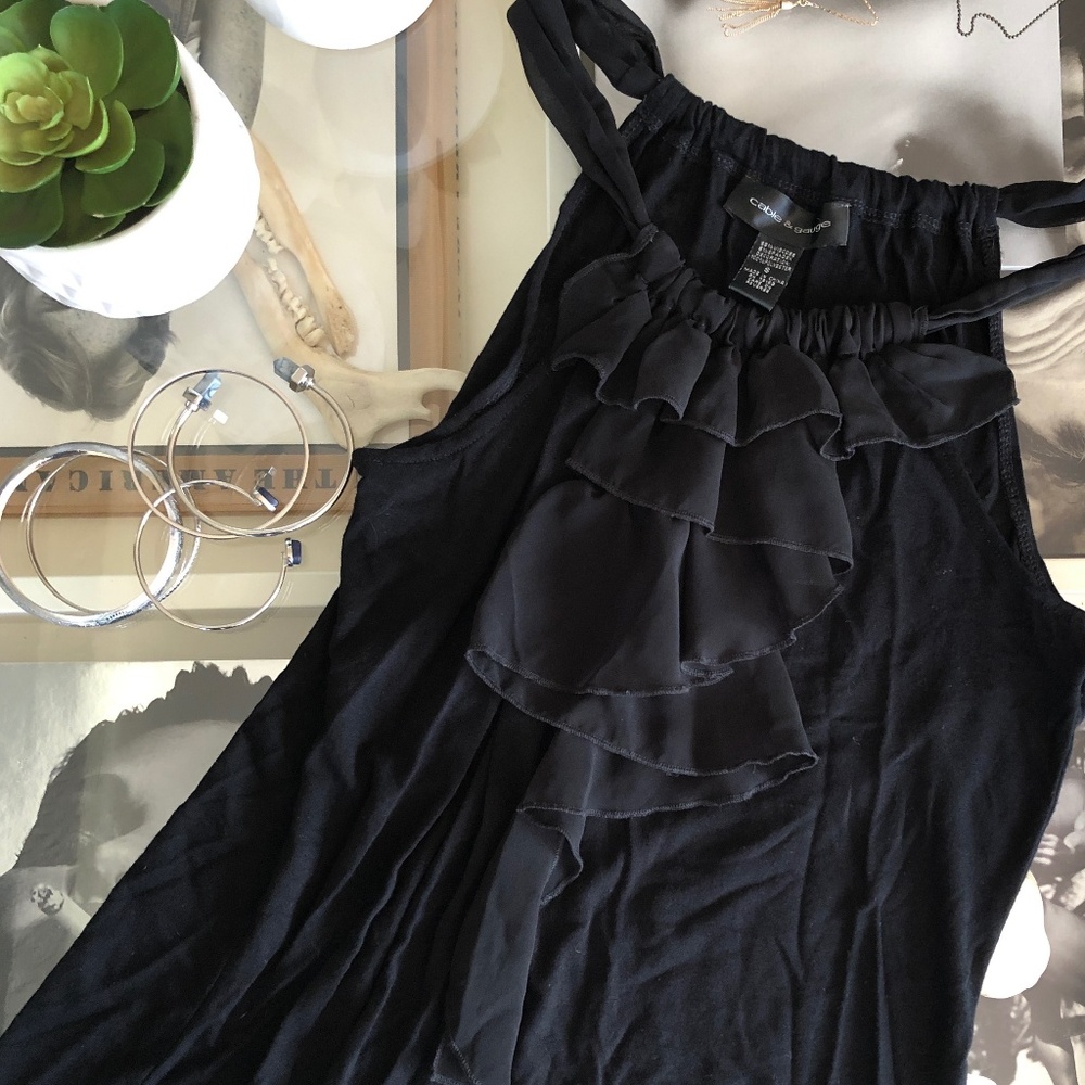 Ruffle Front Chiffon Blouse
